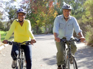 people riding bicycles